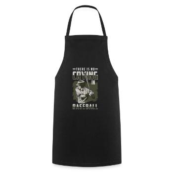 Batte de baseball Amérique Baseballer - Tablier de cuisine - noir - Devant - AI Model Male 185 dark (185cm)