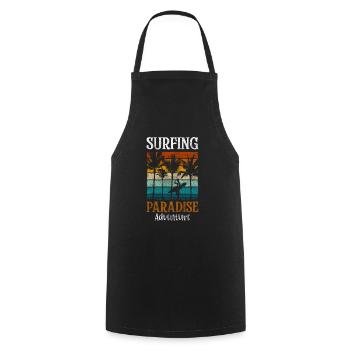 Holiday, Warmth, Sun, Sunset - Cooking Apron - black - Front - AI Model Male 185 dark (185cm)