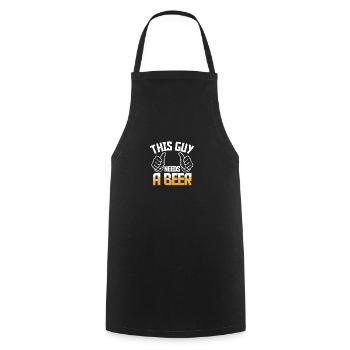 Bière toast alcool cadeau de bière allemande - Tablier de cuisine - noir - Devant - AI Model Male 185 dark (185cm)