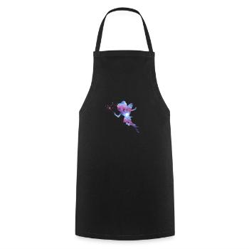 Fee Silhouette gute Fee Elfe Geschenk Märchen - Kochschürze - Schwarz - Vorne - AI Model Male 185 dark (185cm)