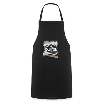 Mountain Adventure Forest - Cooking Apron - black - Front - AI Model Male 185 dark (185cm)