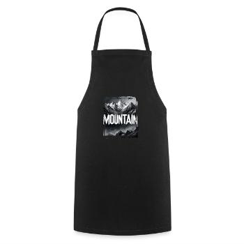 Love Mountain Adventure Forest - Cooking Apron - black - Front - AI Model Male 185 dark (185cm)