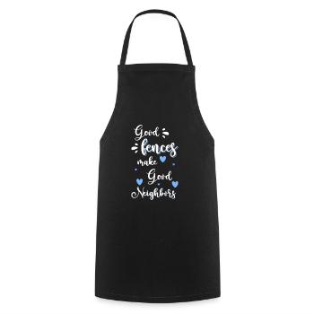 Neighbor's house - Cooking Apron - black - Front - AI Model Male 185 dark (185cm)