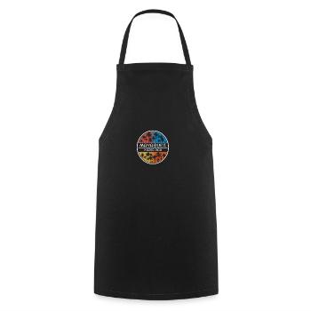 Mayaguez Porto Rico Souvenir de vacances élégant - Tablier de cuisine - noir - Devant - AI Model Male 185 dark (185cm)