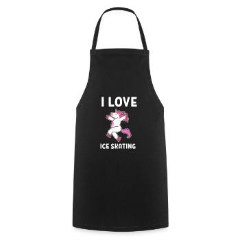 Ice skating Ice skating Ice skating - Cooking Apron - black - Front - AI Model Male 185 dark (185cm)