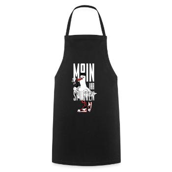 MOIN IHR SPACKEN - Kochschürze - Schwarz - Vorne - AI Model Male 185 dark (185cm)