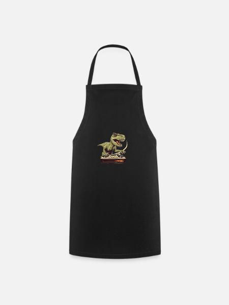 Cool T-Rex DJ with mixer and loop station - Cooking Apron - black