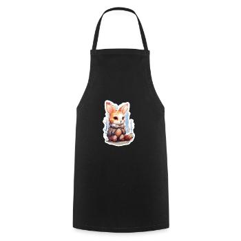 Neige d’hiver moelleuse - Tablier de cuisine - noir - Devant - AI Model Male 185 dark (185cm)