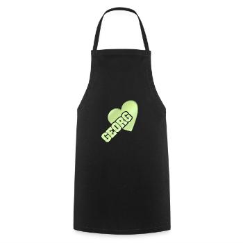 Gold George - Cooking Apron - black - Front - AI Model Male 185 dark (185cm)