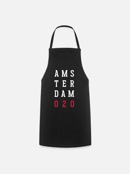 AMSTERDAM 020 | TYPO DESIGN - Tablier de cuisine - noir
