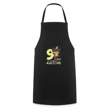 Rottweiler for the 9th birthday children nine years old - Cooking Apron - black - Front - AI Model Male 185 dark (185cm)