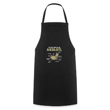 Axolotl Explanation Anatomy of an Axolotl - Cooking Apron - black - Front - AI Model Male 185 dark (185cm)