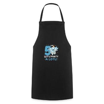 5th birthday axolotl five years old sweet axolotls - Cooking Apron - black - Front - AI Model Male 185 dark (185cm)