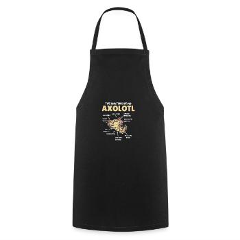 Axolotl Explanation Anatomy of an Axolotl - Cooking Apron - black - Front - AI Model Male 185 dark (185cm)