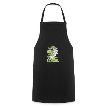 100 rawrsome days of school Polar Bear Trex 100 Days - Cooking Apron - black - Front - AI Model Male 185 dark (185cm)