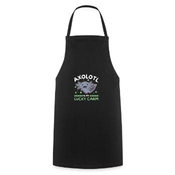 Axolotl est ma voiture chanceuse Kleeblatt St Patricks Day - Tablier de cuisine - noir - Devant - AI Model Male 185 dark (185cm)