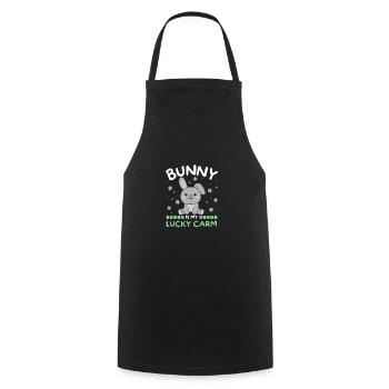 Le lapin est ma voiture porte-bonheur Clover St Patrick’s Day - Tablier de cuisine - noir - Devant - AI Model Male 185 dark (185cm)
