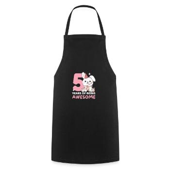 Lapin pour les 5 ans Enfants de cinq ans - Tablier de cuisine - noir - Devant - AI Model Male 185 dark (185cm)