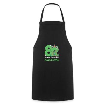 Grenouille pour 8e anniversaire Enfants de huit ans - Tablier de cuisine - noir - Devant - AI Model Male 185 dark (185cm)