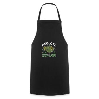 Axolotl est ma voiture chanceuse Kleeblatt St Patricks Day - Tablier de cuisine - noir - Devant - AI Model Male 185 dark (185cm)