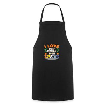 Aroace Flag Pride LGBTQ cute plants - Cooking Apron - black - Front - AI Model Male 185 dark (185cm)