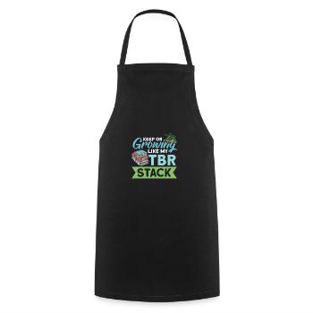 Book lover design with books for literature - Cooking Apron - black - Front - AI Model Male 185 dark (185cm)