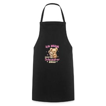 I will be big sister 2023 for siblings - Cooking Apron - black - Front - AI Model Male 185 dark (185cm)