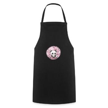 Panda cute animals for kids Kawaii pandas bears - Cooking Apron - black - Front - AI Model Male 185 dark (185cm)