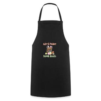 cute dogs for Easter Bulldog - Cooking Apron - black - Front - AI Model Male 185 dark (185cm)