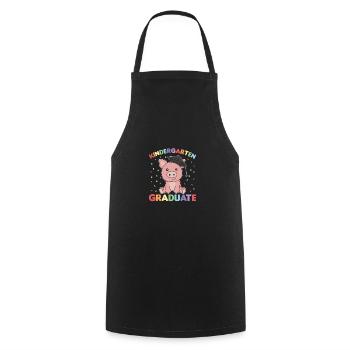 Kids Kindergarten graduate Schwein Graduation - Kochschürze - Schwarz - Vorne - AI Model Male 185 dark (185cm)