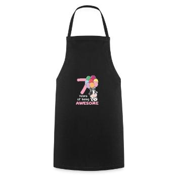 Vache pour les enfants de 7 ans de sept ans - Tablier de cuisine - noir - Devant - AI Model Male 185 dark (185cm)