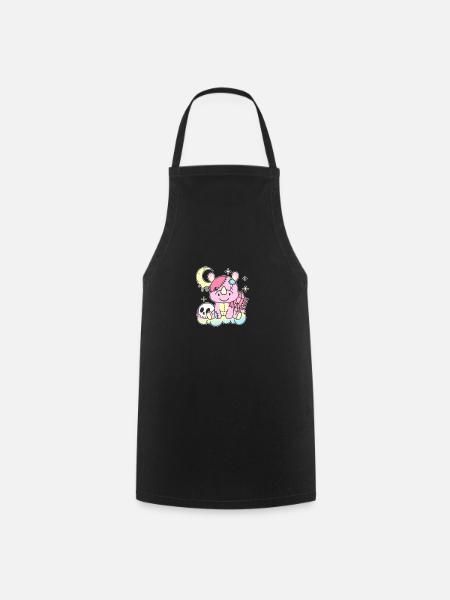 Kawaii Gotico Rinoceronte Pastello Gotico Gotico - Grembiule da cucina - nero