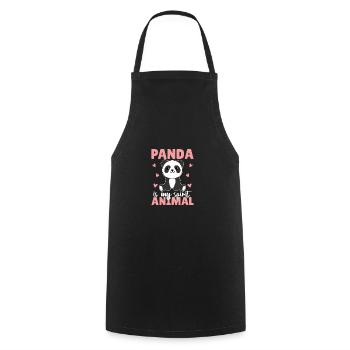 Panda is my spirit animal - süßer Panda - Cooking Apron - black - Front - AI Model Male 185 dark (185cm)