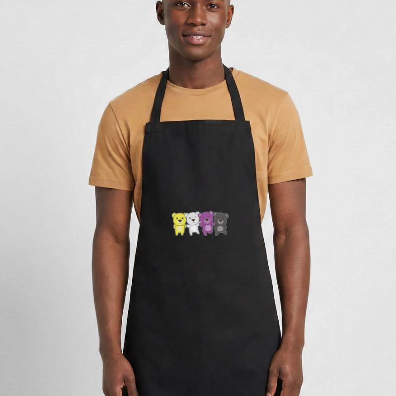 Nonbinary Monkey Flag Pride LGBTQ Cute Monkey Cooking Apron