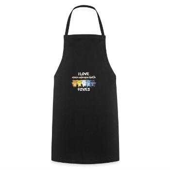 Aroace Flag Pride LGBTQ Cute Fox - Cooking Apron - black - Front - AI Model Male 185 dark (185cm)