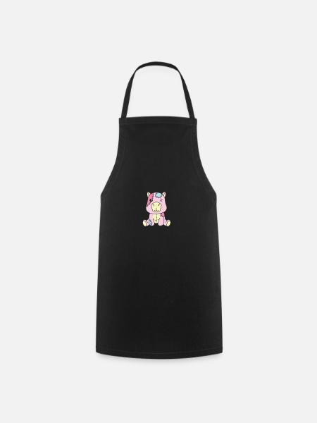 Kawaii Gothic Capybara Pastel Gothic Goth - Cooking Apron - black