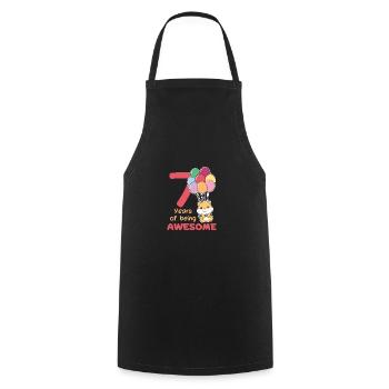 Hamster pour les enfants de 7 ans de sept ans - Tablier de cuisine - noir - Devant - AI Model Male 185 dark (185cm)