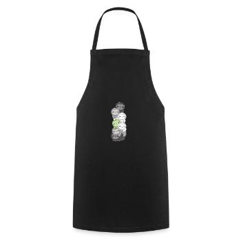 Agender Flag Pride LGBTQ Cute Sloth Stack - Cooking Apron - black - Front - AI Model Male 185 dark (185cm)