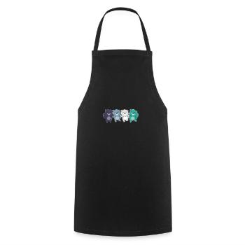 oriented aroace Flag Pride LGBTQ cute beaver - Cooking Apron - black - Front - AI Model Male 185 dark (185cm)