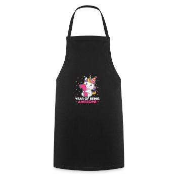 Unicorn for 1st birthday for children one year old - Cooking Apron - black - Front - AI Model Male 185 dark (185cm)