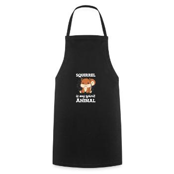 Squirrel is my spirit animal - Squirrel - Cooking Apron - black - Front - AI Model Male 185 dark (185cm)
