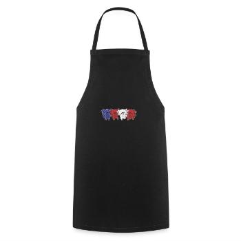 Axolotl for the Fourth of July USA flag Axolotls - Cooking Apron - black - Front - AI Model Male 185 dark (185cm)