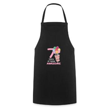 Cochon pour les enfants de 7 ans de sept ans - Tablier de cuisine - noir - Devant - AI Model Male 185 dark (185cm)