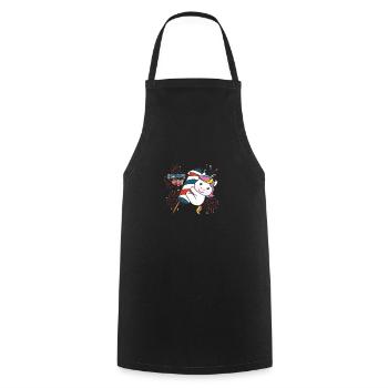 Unicorn for the Fourth of July Fireworks Rocket - Cooking Apron - black - Front - AI Model Male 185 dark (185cm)