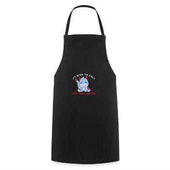 Dino il n’est jamais trop tôt pour les diables d’Halloween - Tablier de cuisine - noir - Devant - AI Model Male 185 dark (185cm)