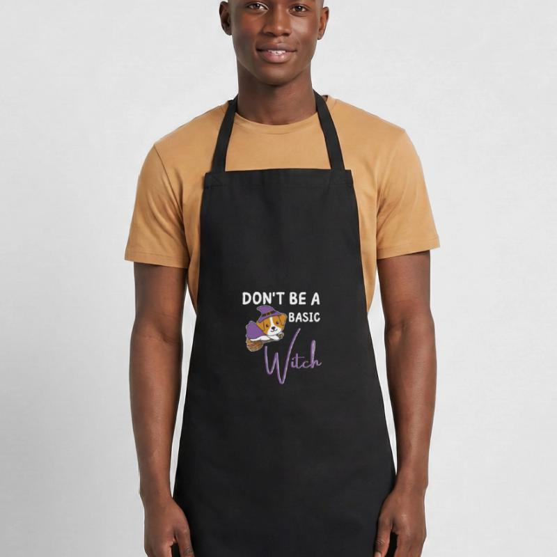 Jack Russell Halloween Witch don't be a basic witch Cooking Apron