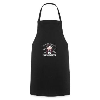 Vache il n’est jamais trop tôt pour Halloween vampire - Tablier de cuisine - noir - Devant - AI Model Male 185 dark (185cm)