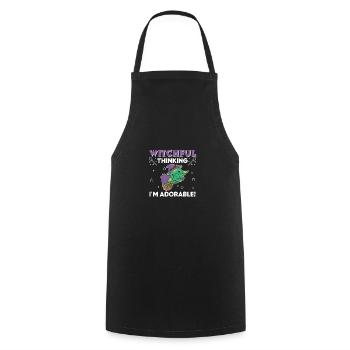Dragon Halloween Witch Witches I'm Adorable - Cooking Apron - black - Front - AI Model Male 185 dark (185cm)