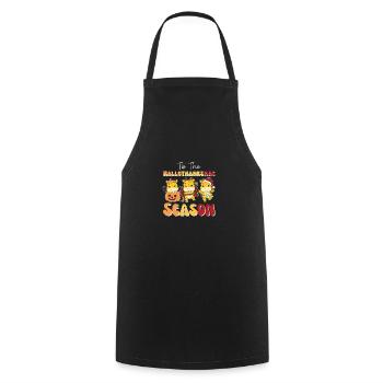 Tis' the Hallothanksmas Season Giraffe - Cooking Apron - black - Front - AI Model Male 185 dark (185cm)
