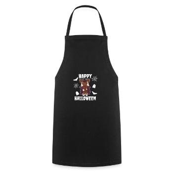 Okapi Happy Halloween Cute Vampire Costume - Cooking Apron - black - Front - AI Model Male 185 dark (185cm)